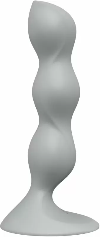 Анальный стимулятор с шариками Satisfyer, серый, 3 шарика, силикон