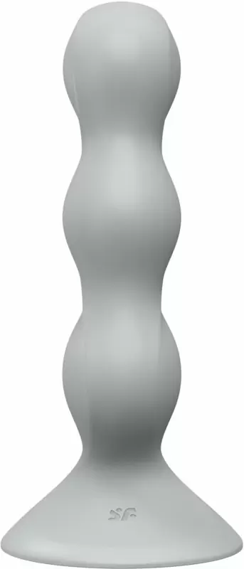 Анальный стимулятор с шариками Satisfyer, серый, 3 шарика, силикон