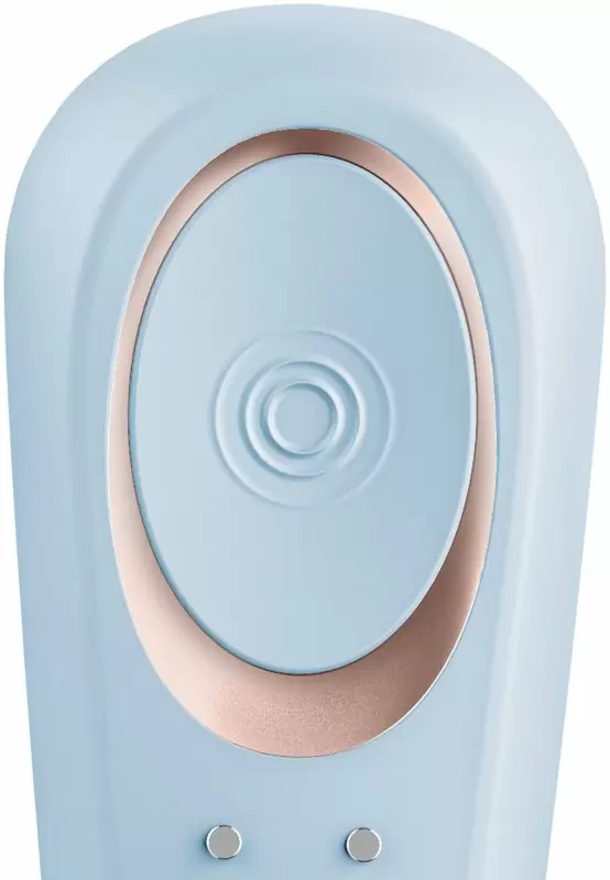 Вибромассажер для пар Satisfyer, голубой, 10 режимов, силикон