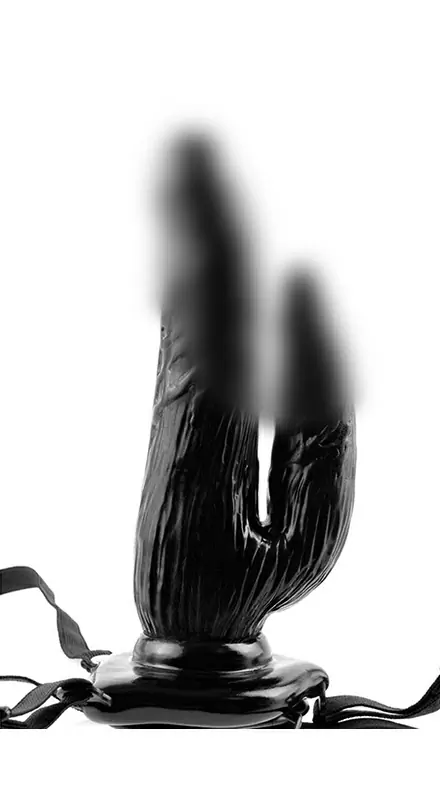 Двойной страпон Vibrating Dual Penetrator с вибрацией – черный	