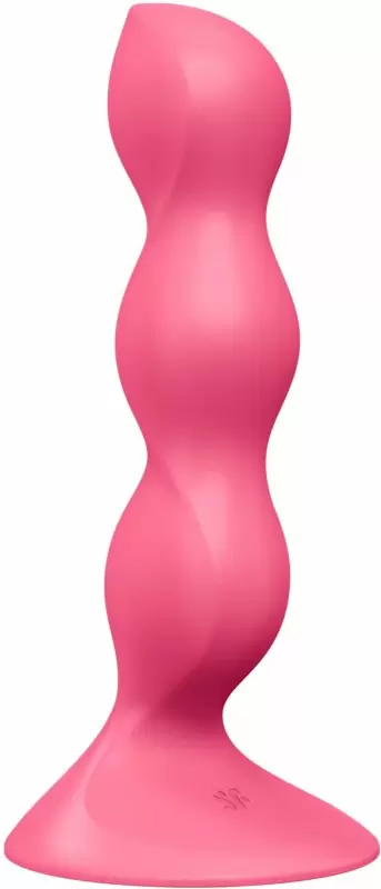 Анальный стимулятор с шариками Satisfyer, красный, 3 шарика, силикон