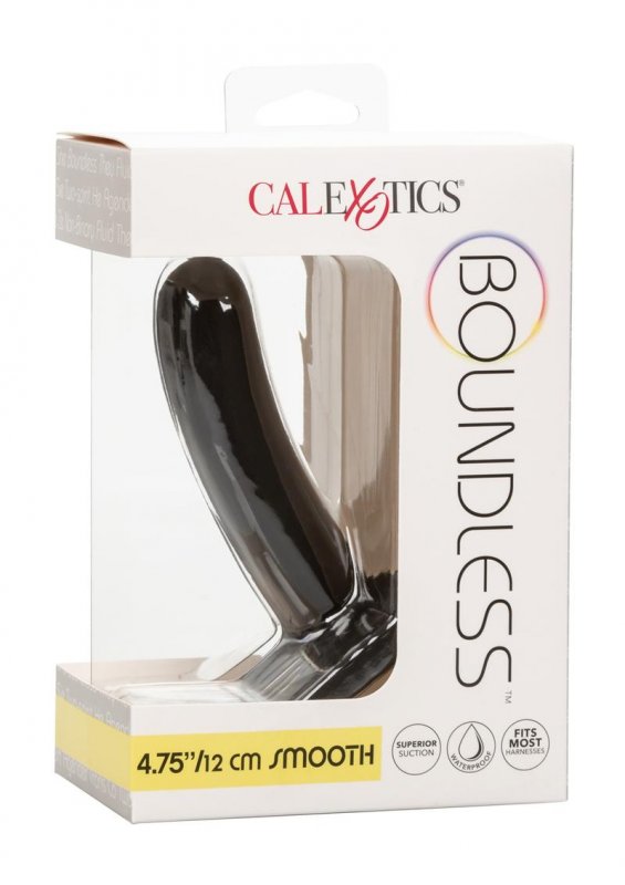 Гладкий cтрапон Boundless Smooth Probe, изогнутый, 12 см, силикон, черный