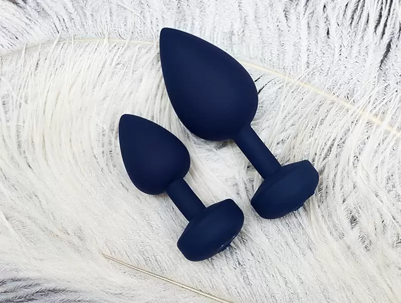 Аккумуляторная маленькая анальная пробка Gplug с вибрацией - синий