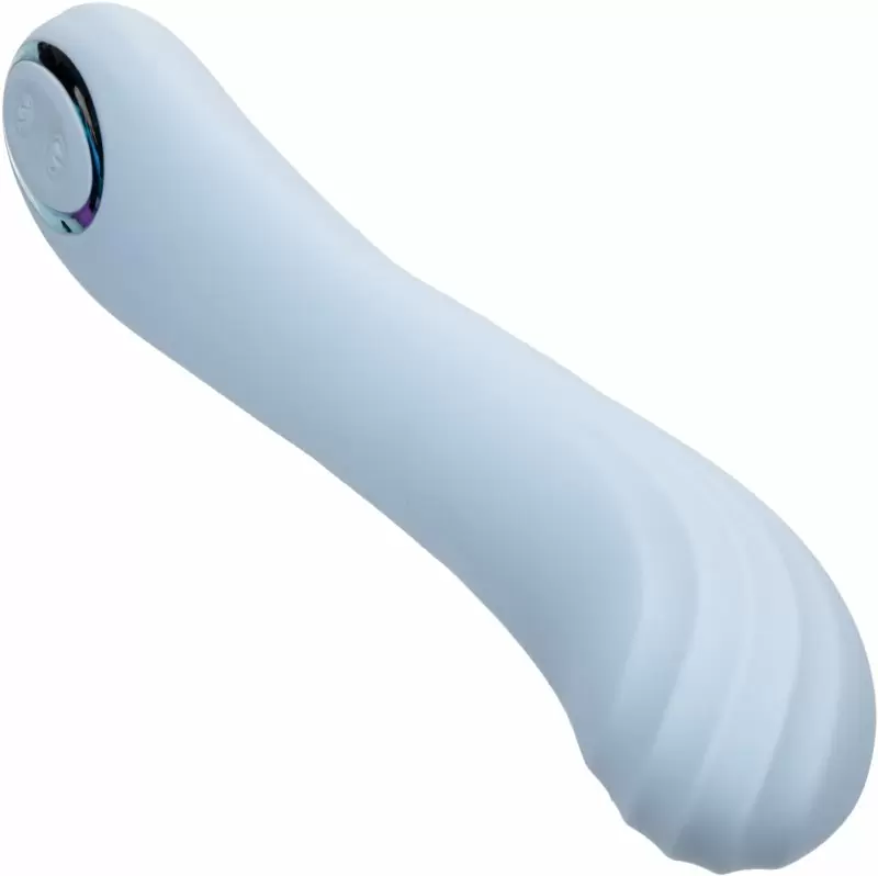 Изогнутый вибратор AZURE COLLECTION - CONTOURED G, 22,8 см, силикон, голубой