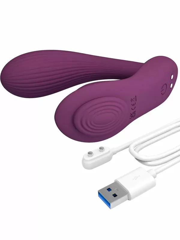 Носимый вибростимулятор-вкладка Baile Franz, два мотора, 10 режимов, силикон