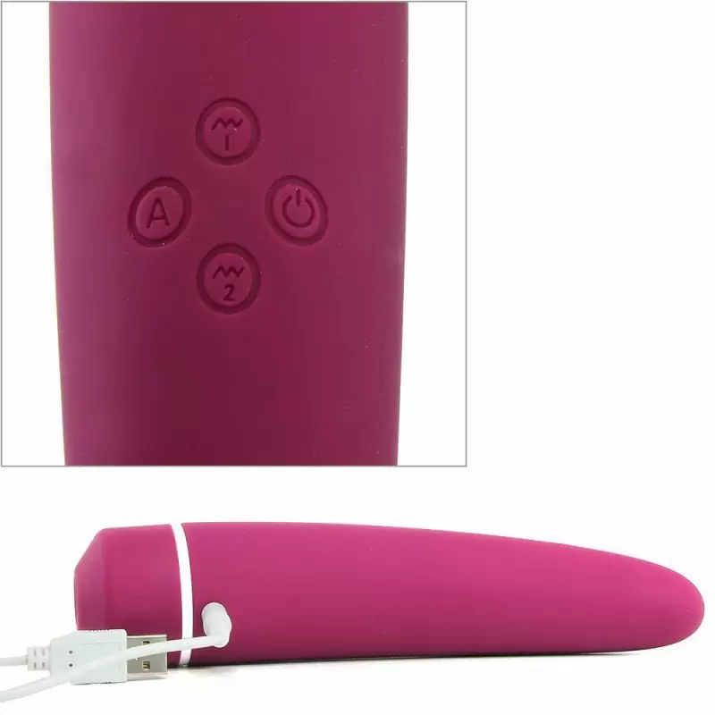 Двустронний стимулятор с вибрацией и всасыванием Hiky – пурпурный