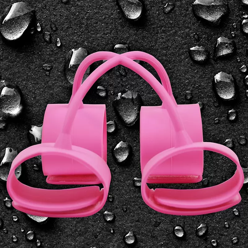 Набор наножников и наручников Silicone Submissions Hog Tie Cuffs – розовый