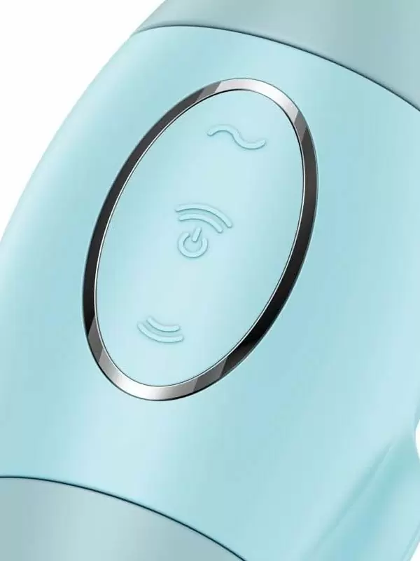 Вакуумно-волновой вибростимулятор клитора Satisfyer Mission Control, два мотора, 12 режимов, голубой