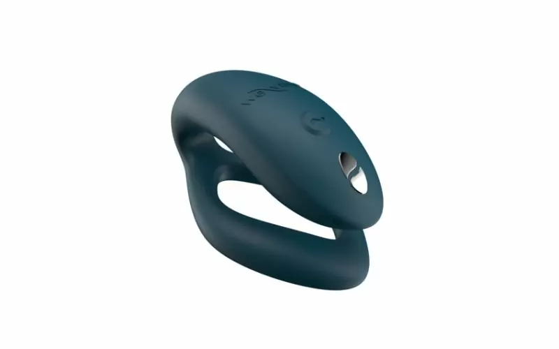 Интерактивный вибратор для пар We-Vibe Sync O, с пультом Д/У, 8 см, зеленый вельвет