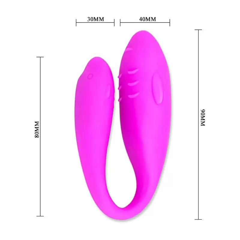 Мультифункциональный вибромассажер для пар Pleasure – розовый