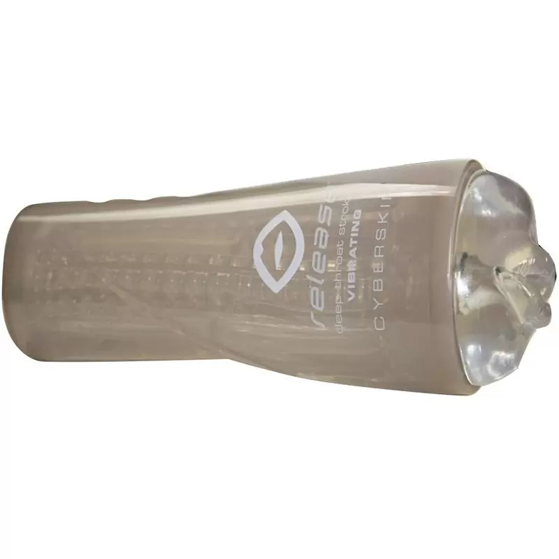 Мастурбатор ротик Deep Throat с вибрацией в тубусе – прозрачный