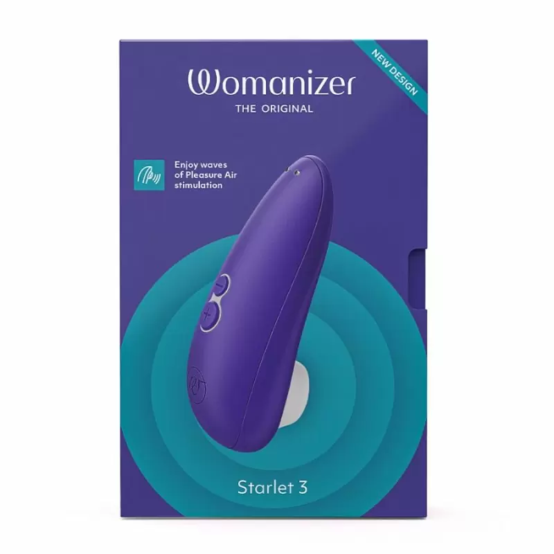 Вакуумный стимулятор клитора Womanizer Starlet 3, технология Pleasure Air, 6 скоростей, индиго
