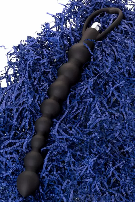 Анальная цепочка TOYFA A-Toys с вибрацией – черный