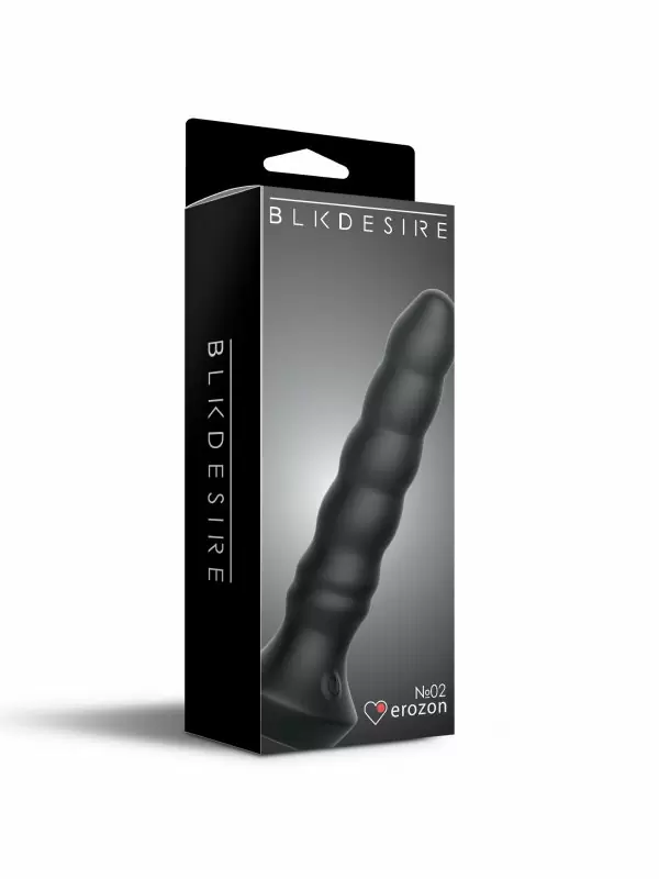 Рельефный вибратор Erozon №02 Undulating vibrator, 15 см, 5 режимов, силикон, черный