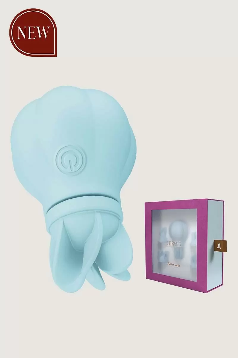 Caress Blue Стимулятор клитора и интимных зон тела с 5 насадками