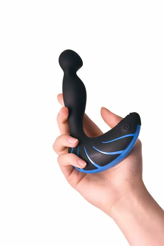 Черный массажер простаты Erotist 10,7 см. Силикон