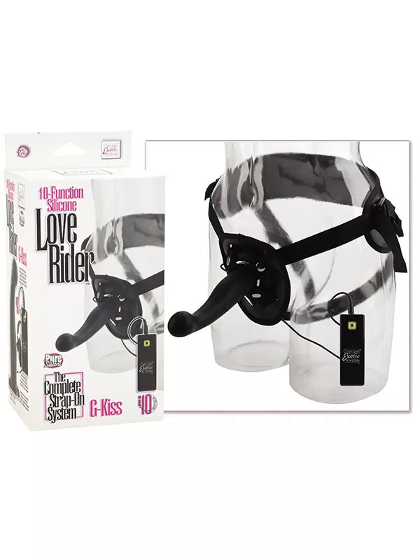 Страпон с вибрацией 10 Function Love Rider G-Kiss