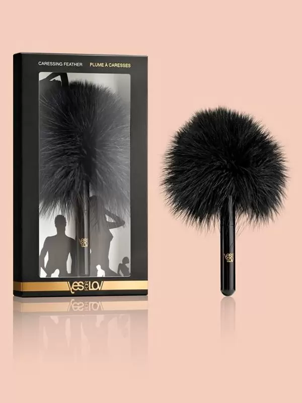 Кисточка YESforLOV, перьевая , чёрная