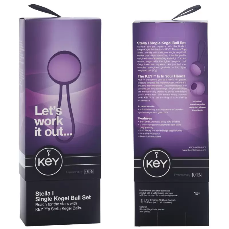 Набор из 2-х вагинальных шариков разного веса Stella I - Lavender