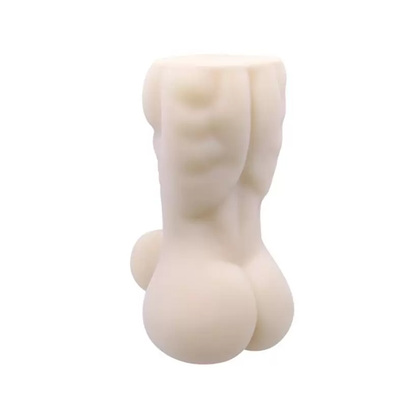 Мастурбатор-насадка торс с мошонкой Bigger Spirit – телесный