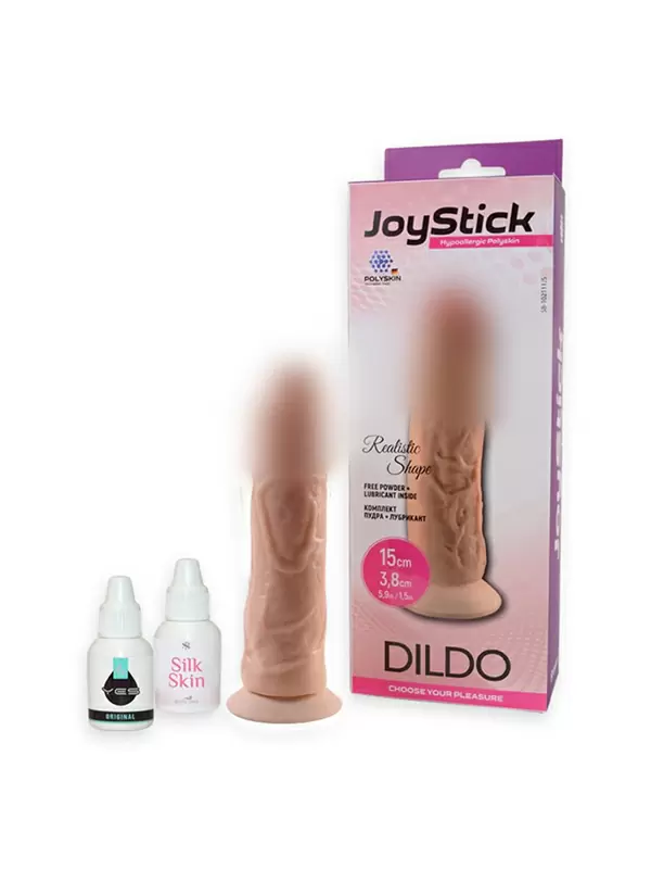 Реалистичный фаллоимитатор JoyStick на присоске 15 х 3,8 см – телесный