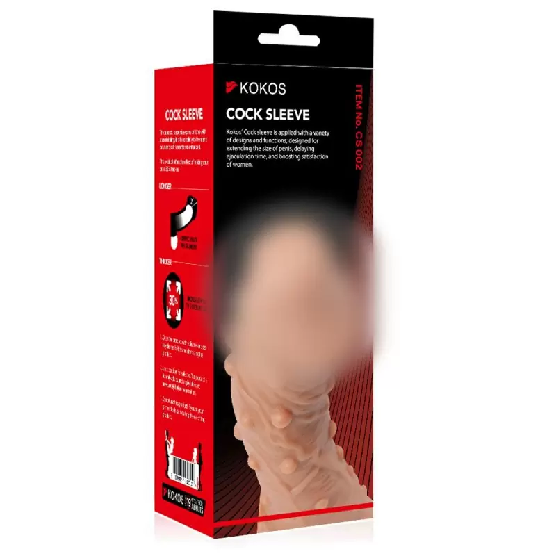 Насадка реалистик на фаллос, с пупырышками и отверстием для мошонки EXTREME SLEEVE RES.002 LARGE