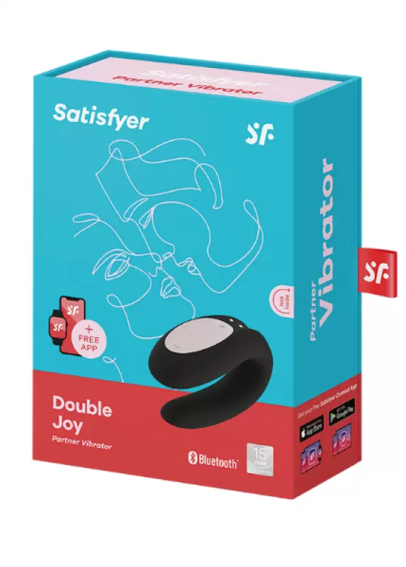 Парный вибратор Satisfyer Double Joy с возможностью управления через приложение (черный)