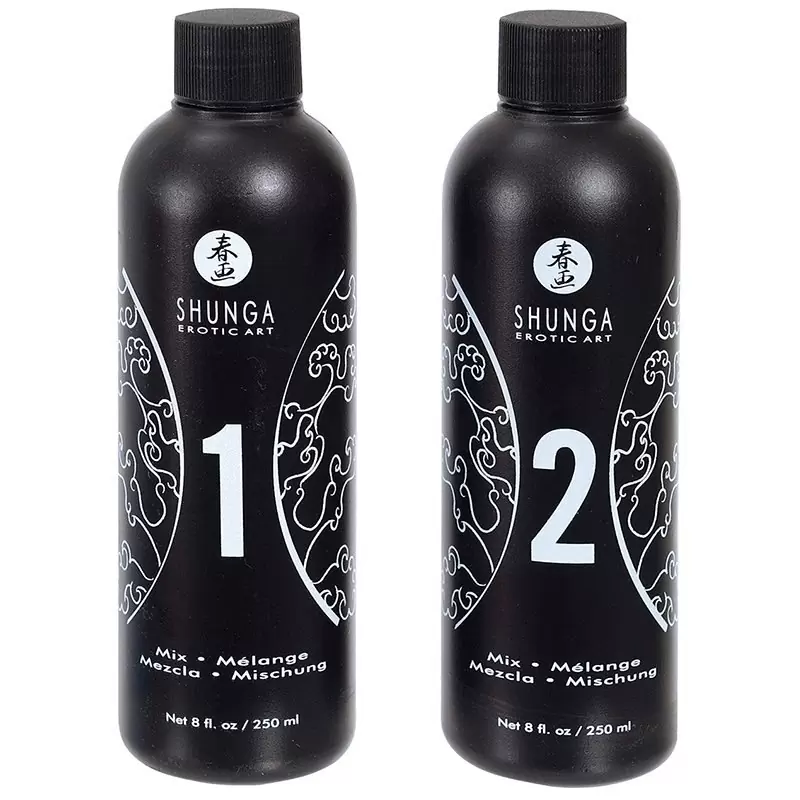 Набор для эротического массажа «Восточная схватка» Шампанское-Клубника – 2 х 225 мл