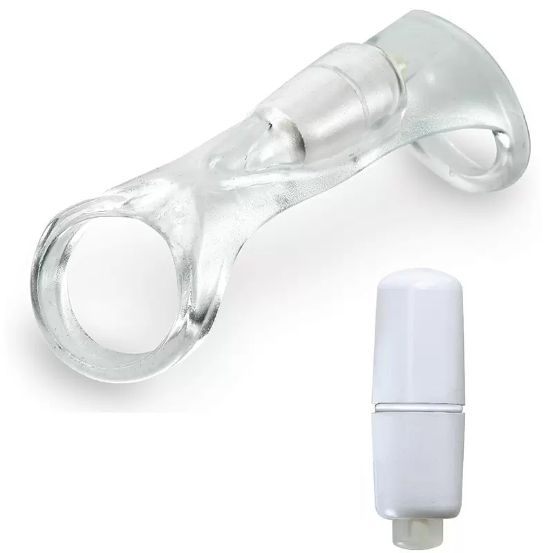 Насадка стимулирующая Vibrating Cock Sling с вибрацией – прозрачная