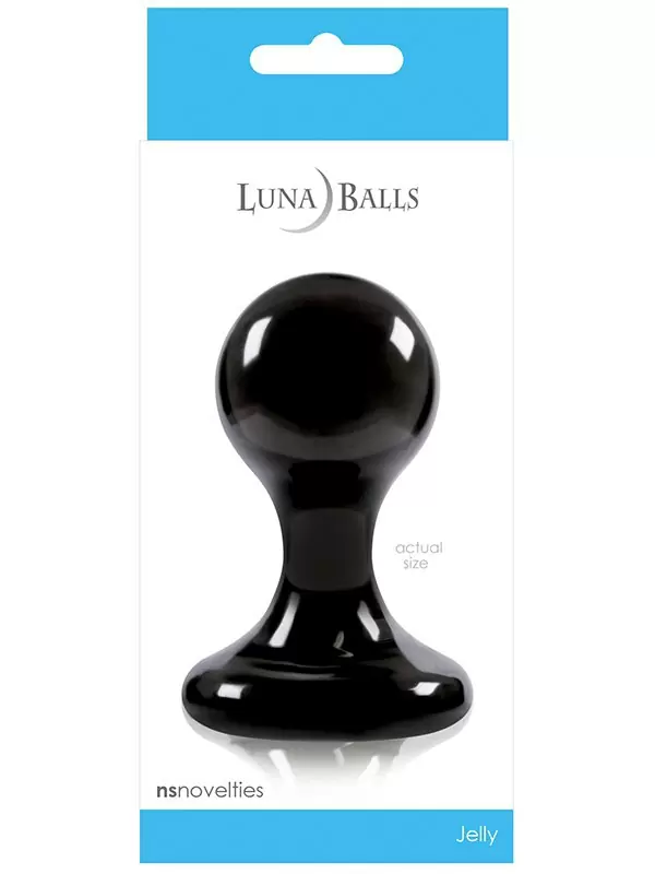 Анальная пробка Luna Balls средняя – черная	
