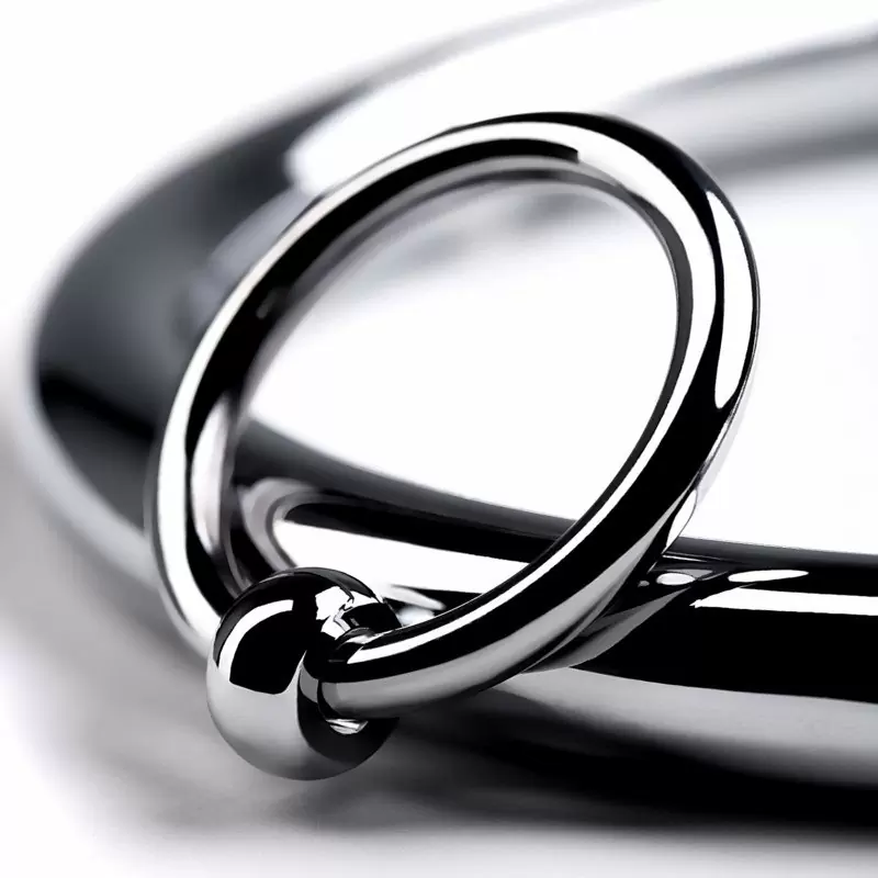 Металлический ошейник с маленьким колечком Toyfa Metal – серебристый