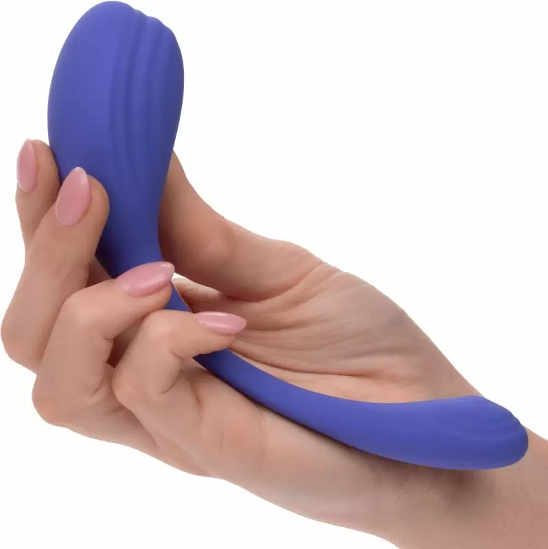 Рельефный вибромассажер-тренажер кегеля CALEXOTICS CONNECT™ KGL EXRCSR, 18,5 см, 9 режимов, синий