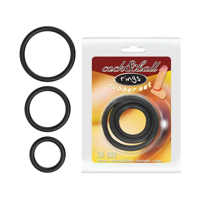 Набор Эрекционных колец Cock &amp Ball rings Rubber Set