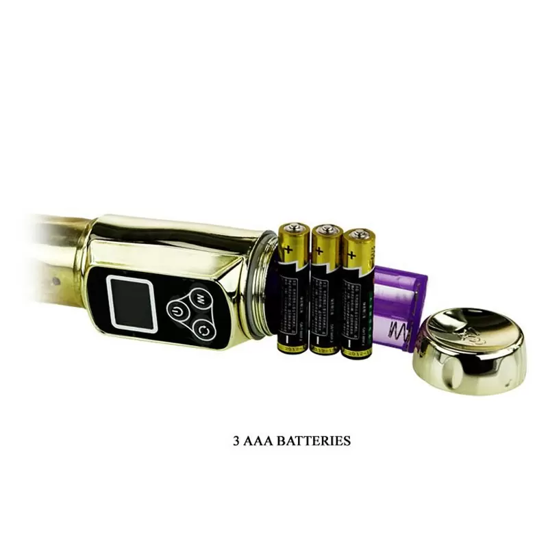 Современный ротатор Siberia Passion с вибрацией клиторального стимулятора – золотой