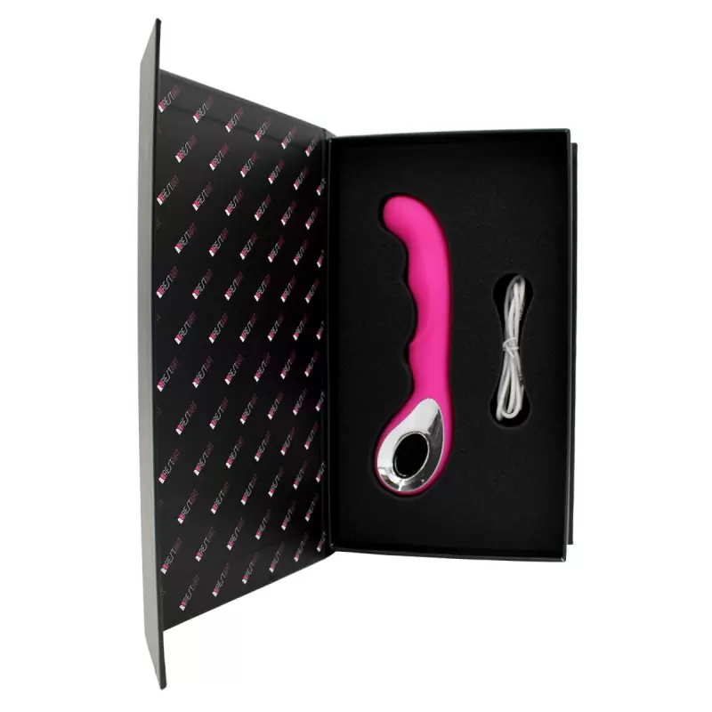 Изящный перезаряжаемый вибростимулятор с рукояткой G-Spot – розовый 