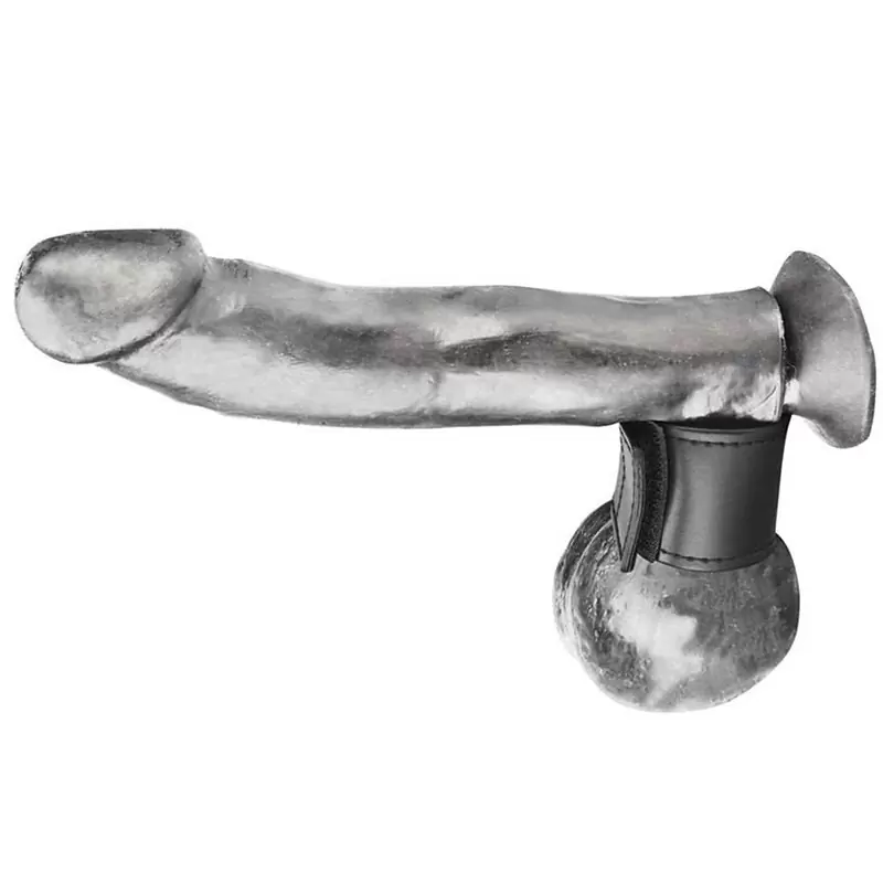 Хомут-утяжка для мошонки Velcro Ball Stretcher на липучке – черный