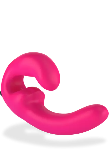 Анатомический страпон Fun Factory Sharevibe, безремневой, со съемной вибропулей, 22 см, розовый