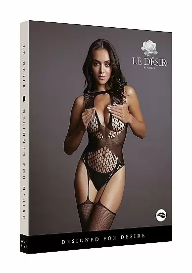 Кетсьюит (боди-комбинезон) Contrast Suspender Bodystocking