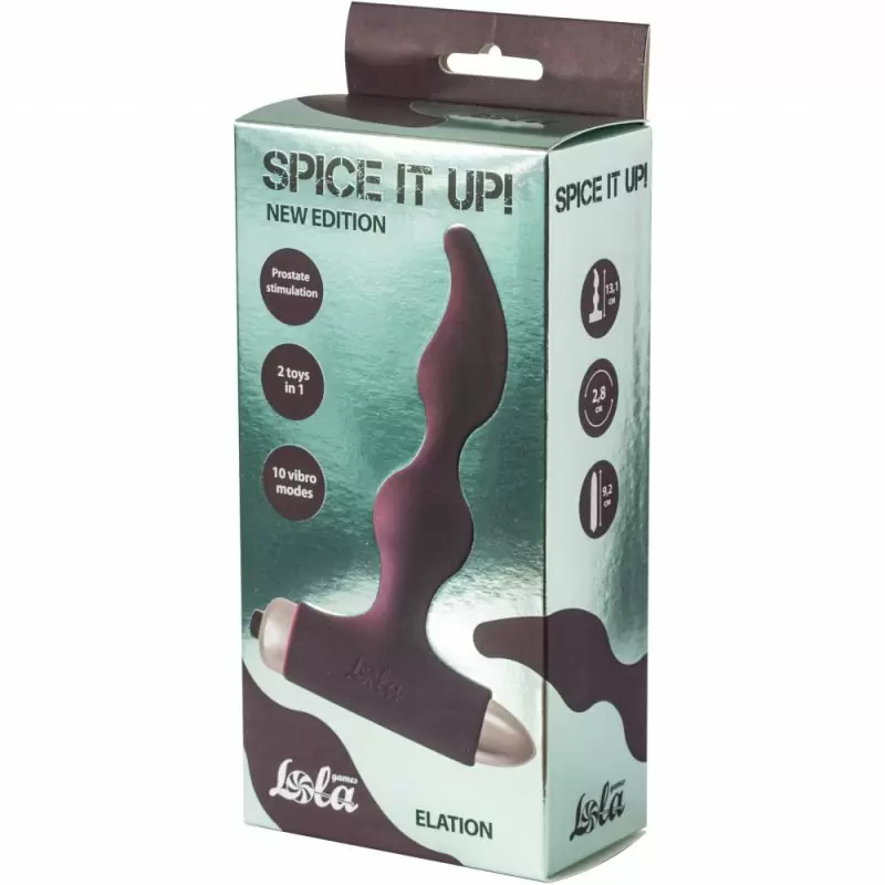 Анальная пробка с вибрацией Spice it up New Edition Elation Wine red 8018-03lola