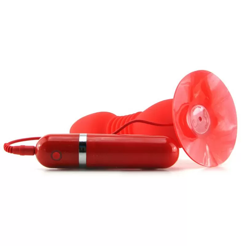 Гибкая анальная пробка с вибрацией COLT Easy Flex Glider – красная