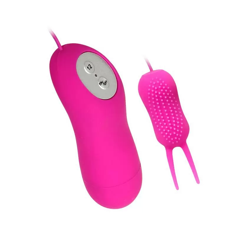 Оригинальный мини вибратор Blair со стимулирующими усиками и щетинками – розовый