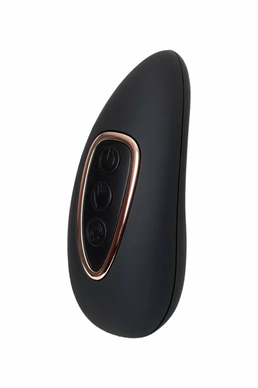 Черно-золотой тренажер Кегеля Waname D-Splash Eclipse. 11 см, силикон