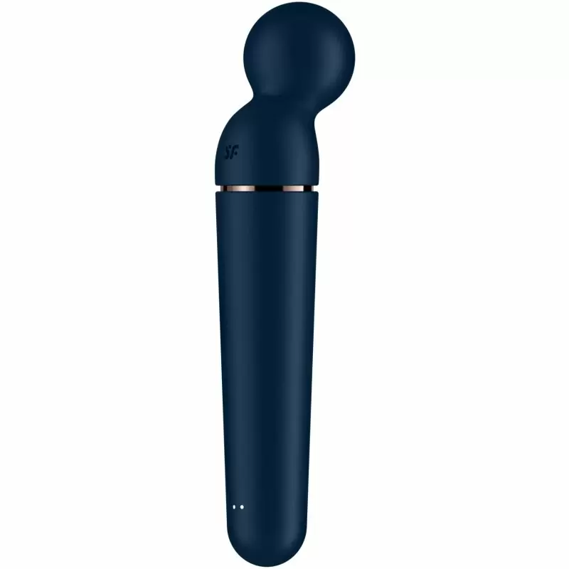 Элегантный вибратор Satisfyer Planet Wand-er, 22 см, силикон, синий