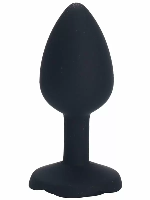 Анальная пробка Kanikule, с ограничителем в форме розочки, размер S, черная