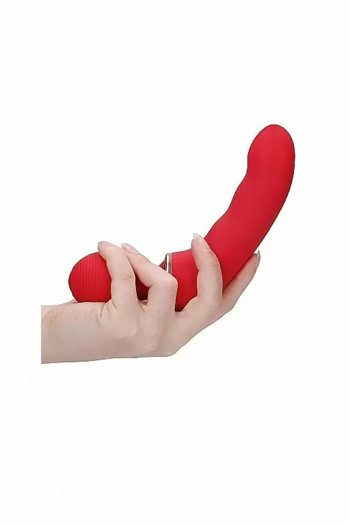 Вибратор для клитора и точки G Charm (красный): 17.5 см, 10 режимов работы, 80000 оборотовмин, АБС/силикон