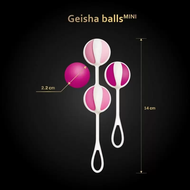 Gvibe Geisha balls Mini - Интимные шарики для начинающих, 2.2 см