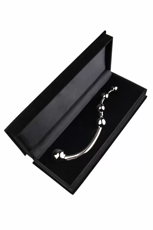 Двойной анальный стимулятор TOYFA - серебристый