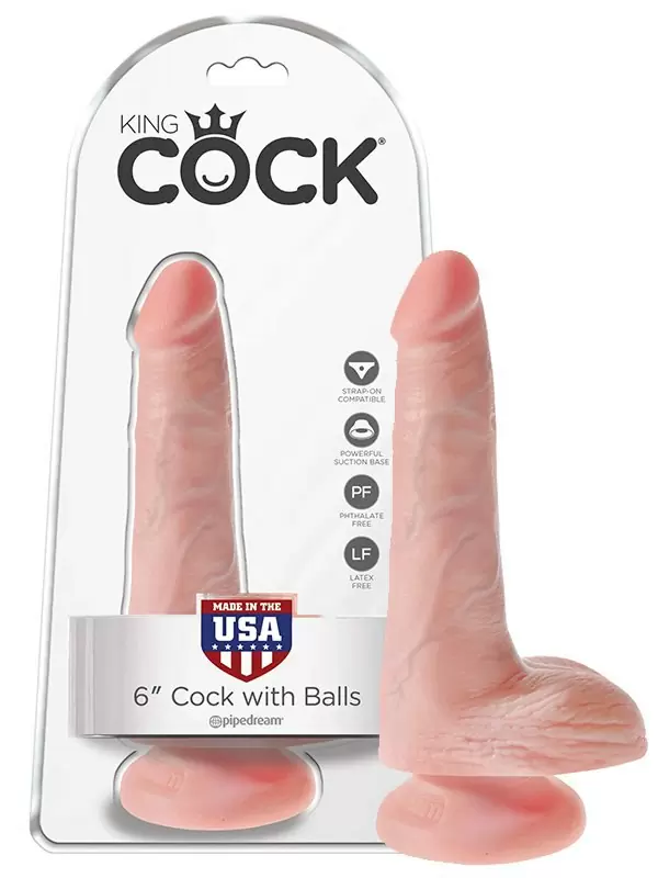 Реалистик с мошонкой King Cock 6