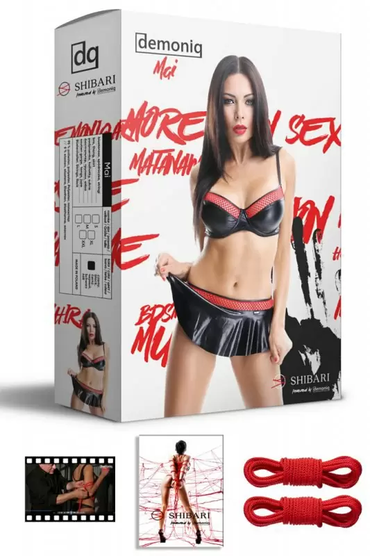 Комплект Mai Shibari с юбкой и веревками для связывания - черный, S