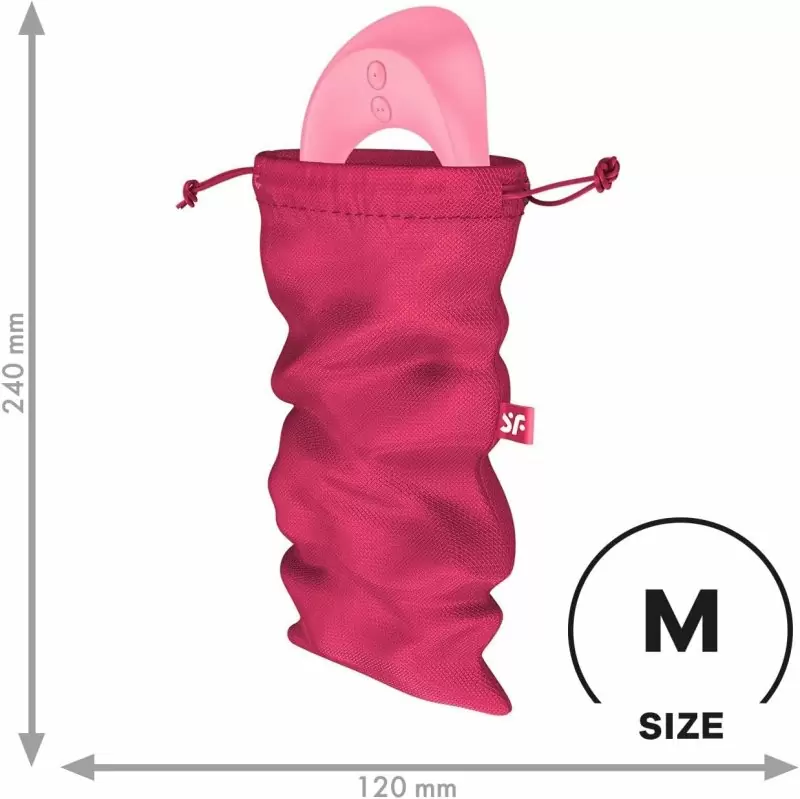 Мешочек Satisfye для хранения секс-игрушек — розовый, размер M